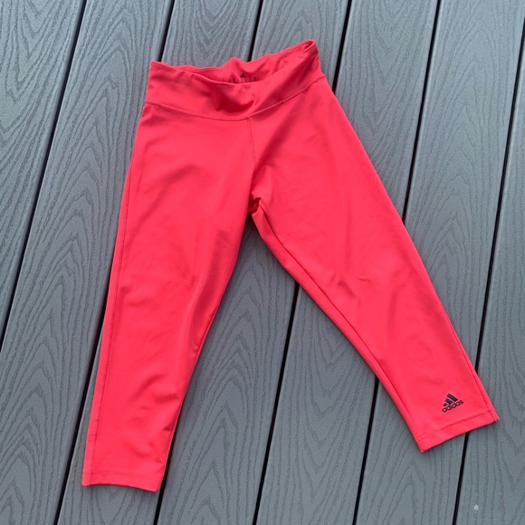 adidas Pants - 🌸2/$22🌸 Adidas Neon Pink Capri Workout Pants